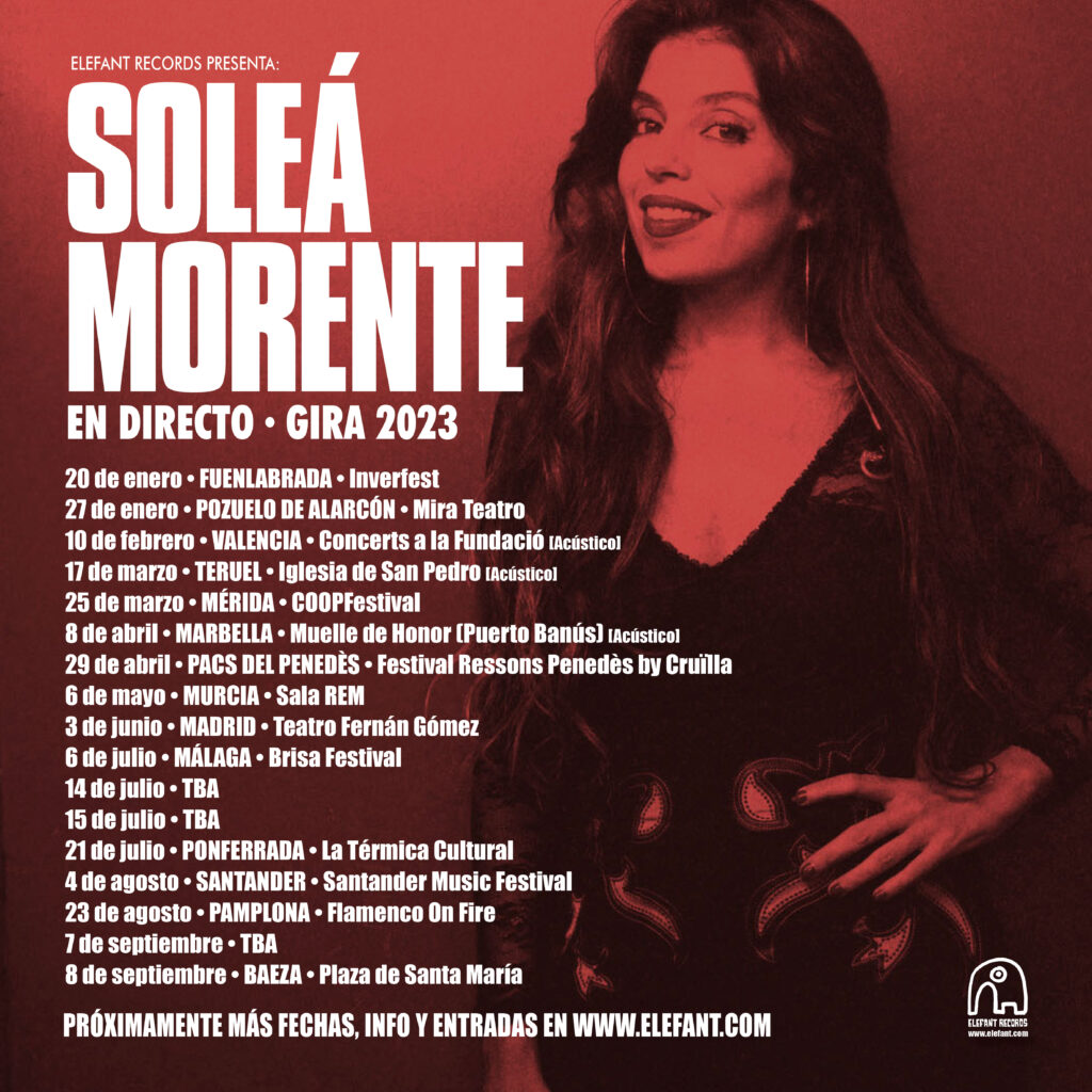 Imagen destacada de noticia: SOLEÁ MORENTE: Gira 2023